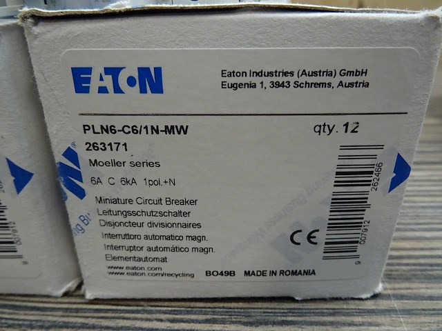 Eaton - pln6-c6/1n-mw - schakelautomaat (27x) - afbeelding 2 van  2