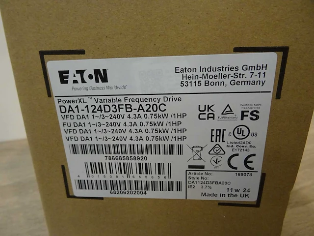 Eaton - powerxl - da1-124d3fb-a20c - frequentieregelaar - afbeelding 3 van  3