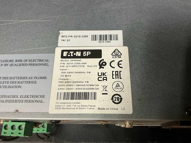 Eaton 5p650 power supplie - afbeelding 4 van  9