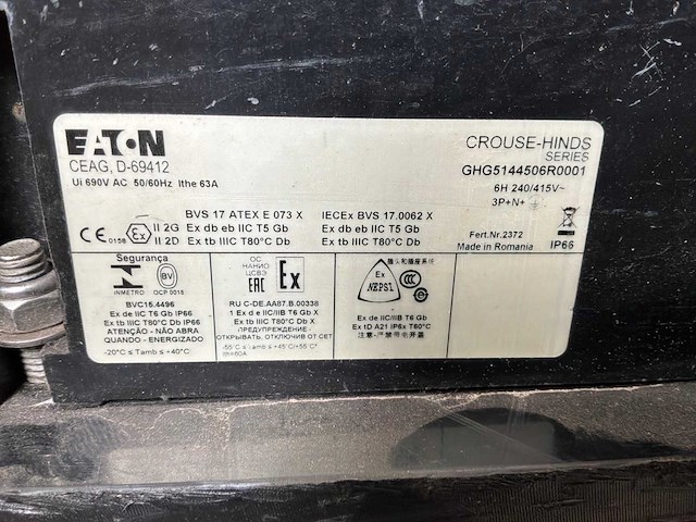 Eaton industriële stroomverdeelkast - afbeelding 5 van  5