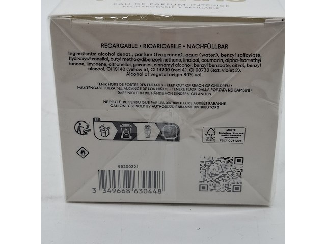 Eau de parfum, 80ml, paco rabanne, fame intense - afbeelding 3 van  5