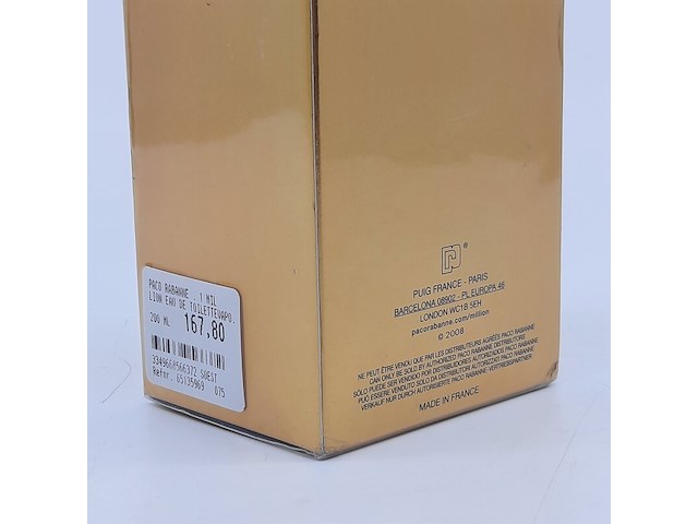 Eau de toilette, 200 ml, paco rabanne, one million - afbeelding 4 van  4