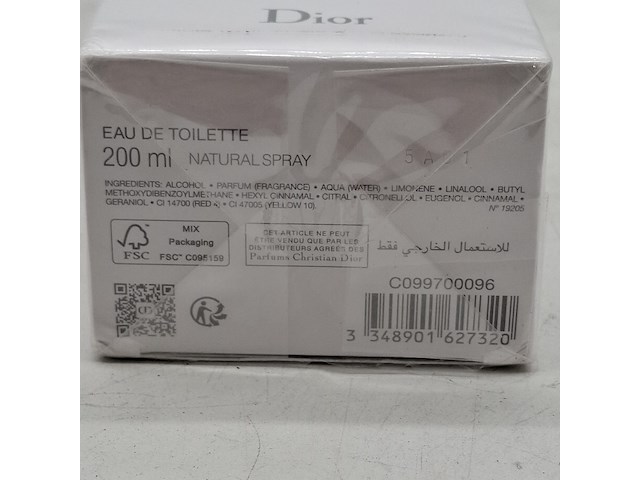 Eau de toilette 200ml, dior, homme sport - afbeelding 3 van  5