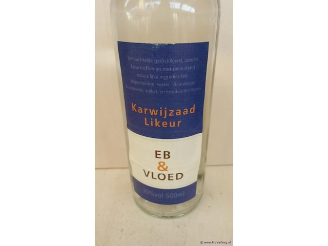 Eb & vloed karwijzaad likeur - 500 ml - winkelverkoopprijs € 14.95 - afbeelding 2 van  3