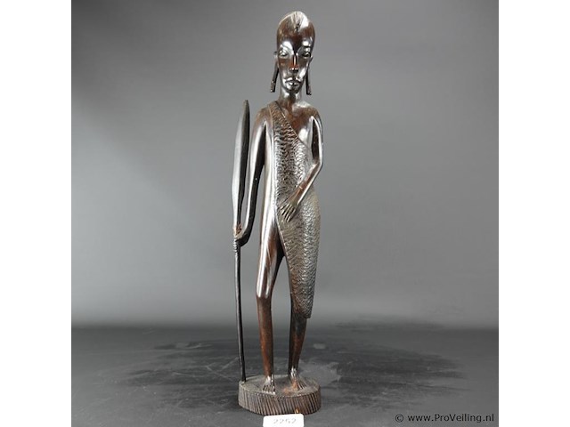 Ebbenhouten?. afrikaanse krijger - afbeelding 1 van  5