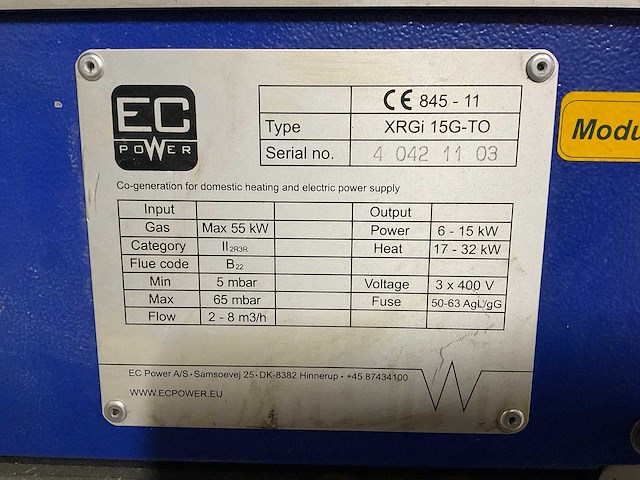 Ec power xrgi 15g-to warmtekrachtinstallatie - afbeelding 4 van  4