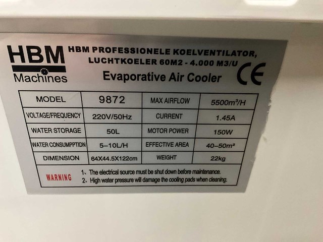 Eco-clina / hbm mobiele airco (2x) - afbeelding 8 van  8