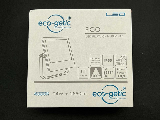 Eco getic figo led floodlight 24w (24x) - afbeelding 1 van  3