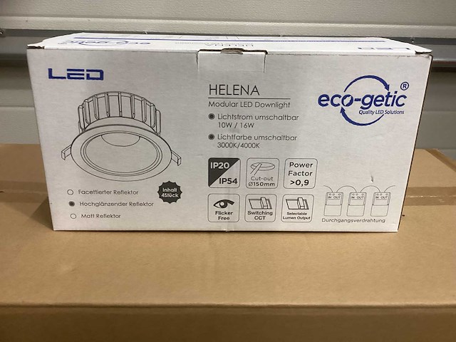 Eco-getic helena modular led downlight 10w/16w 150mm winkelverlichting (32x) - afbeelding 3 van  3