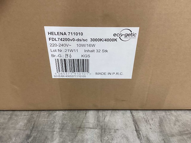 Eco-getic helena modular led downlight 10w/16w 150mm winkelverlichting (32x) - afbeelding 2 van  3