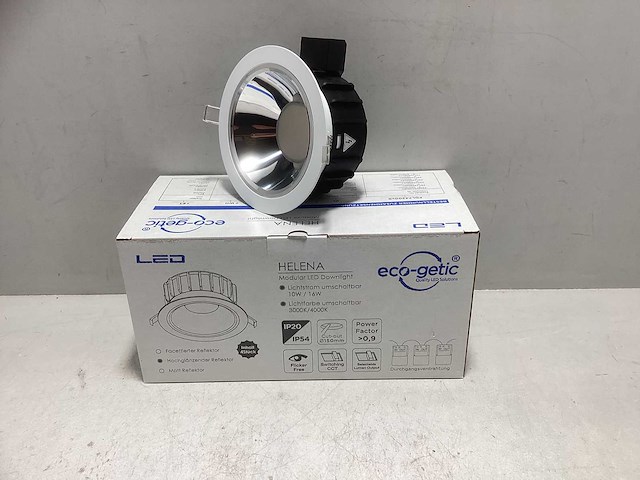 Eco-getic helena modular led downlight 10w/16w 150mm winkelverlichting (8x) - afbeelding 1 van  2