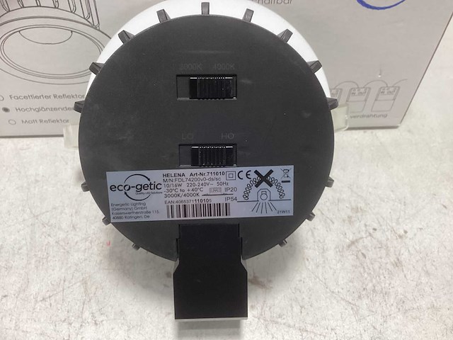 Eco-getic helena modular led downlight 10w/16w 150mm winkelverlichting (8x) - afbeelding 2 van  2