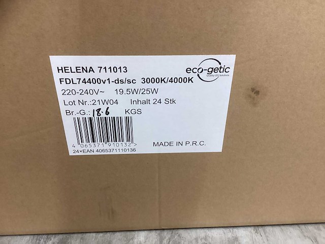 Eco-getic helena modular led downlight 19,5w/25w 200mm winkelverlichting (24x) - afbeelding 2 van  3
