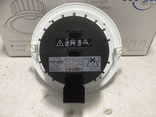 Eco-getic helena modular led downlight 19,5w/25w 200mm winkelverlichting (8x) - afbeelding 3 van  3