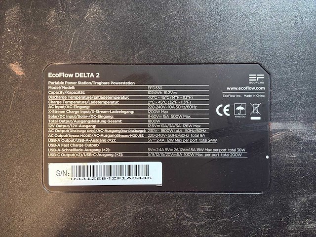 Ecoflow delta 2 efd330 draagbaar powerstation (2x) - afbeelding 5 van  8