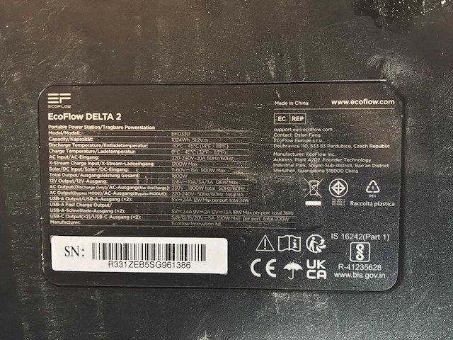 Ecoflow delta 2 efd330 draagbaar powerstation (2x) - afbeelding 8 van  8