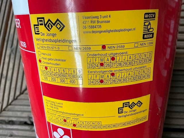 Ecosafety s6-ef 6l schuim brandblusser (2x) - afbeelding 1 van  1