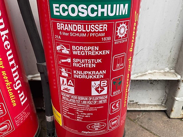 Ecoschuim 6 liter brandblusser (2x) - afbeelding 3 van  5