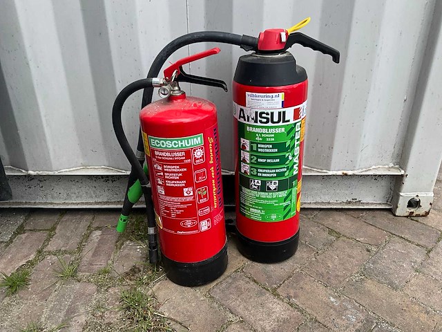 Ecoschuim/ ansul 6 liter brandblusser (2x) - afbeelding 1 van  6