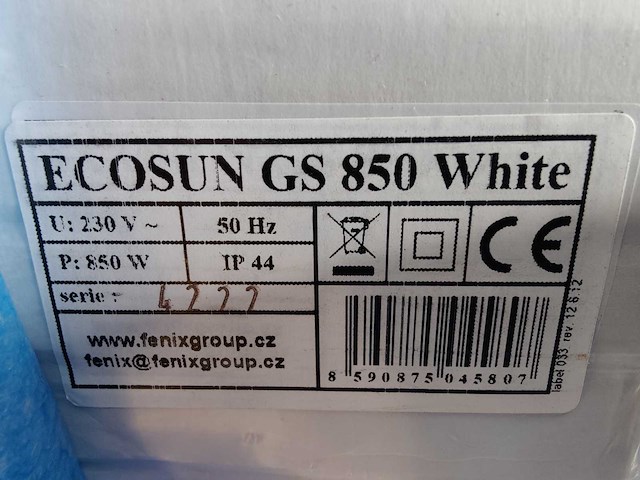 Ecosun - gs - infrared heating system (5x) - afbeelding 1 van  1