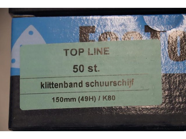 Ecotools topline klittenband schuurschijf - 150mm - 4 dozen á 50 stuks - afbeelding 2 van  2