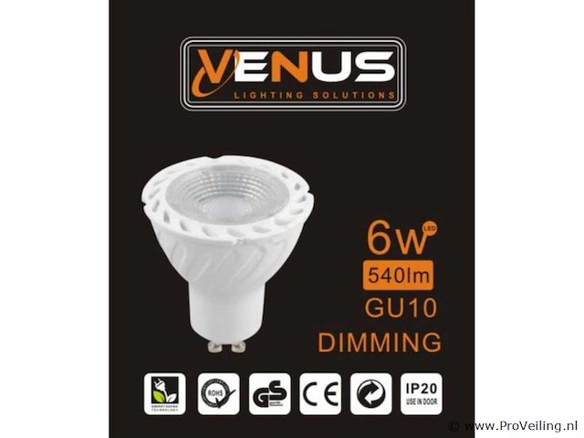 Ed-spot gu10 – 6w – dimbaar – 6500k koud wit – ip20 (x200) - afbeelding 4 van  4