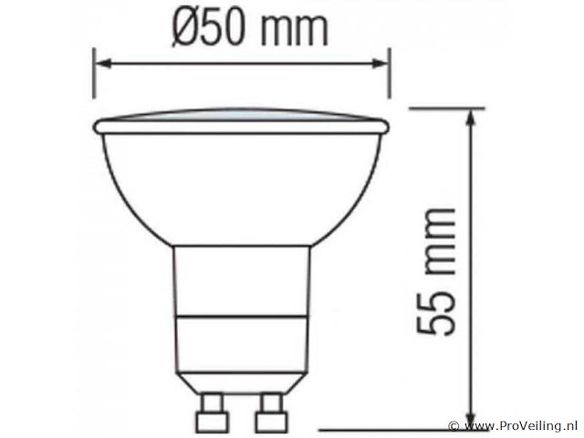 Ed-spot gu10 – 6w – dimbaar – 6500k koud wit – ip20 (x50) - afbeelding 3 van  4