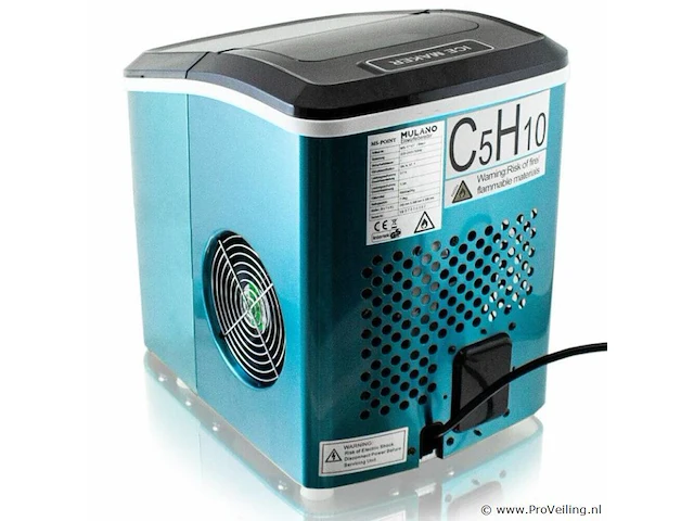 Edelstalen ijsblokjesmachine - 120 watt - blauw - afbeelding 3 van  5