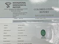Edelsteen - 7.78 carat groene smaragd (gecertificeerd) - afbeelding 4 van  6