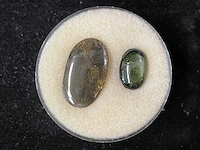 Edelsteen - bruin - groene edelsteen - afbeelding 1 van  2