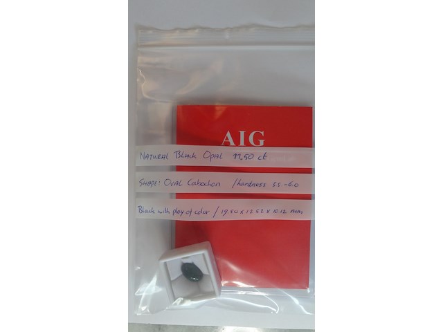 Edelsteen | natural black opal 11.50ct - afbeelding 5 van  5
