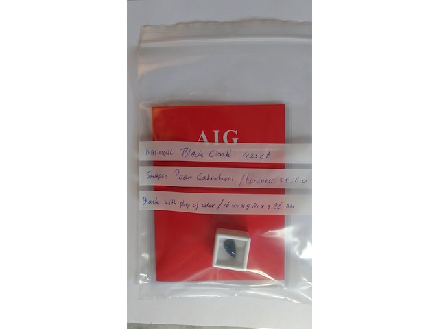 Edelsteen | natural black opal 4.23ct - afbeelding 4 van  4