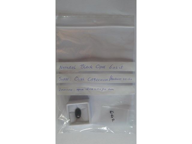 Edelsteen | natural black opal 6.42ct - afbeelding 4 van  4