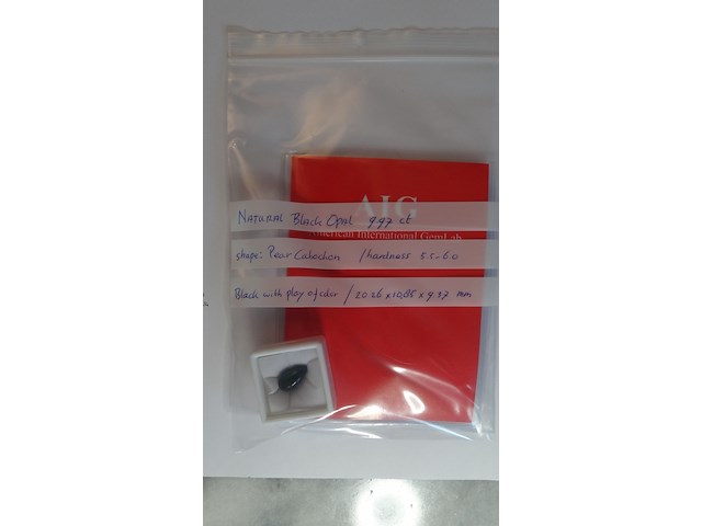 Edelsteen | natural black opal 9.97ct - afbeelding 4 van  4