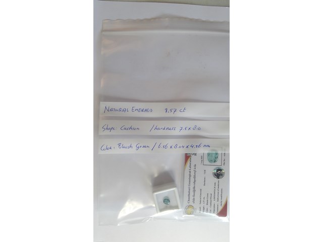 Edelsteen | natural emerald 1.57ct - afbeelding 6 van  6