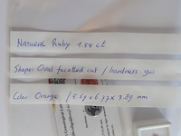 Edelsteen | natural ruby 1.54ct - afbeelding 2 van  5