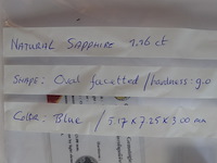 Edelsteen | natural sapphire 1.16ct - afbeelding 2 van  5