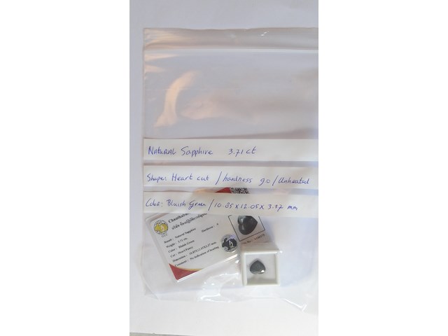 Edelsteen | natural sapphire 3.71ct - afbeelding 6 van  6
