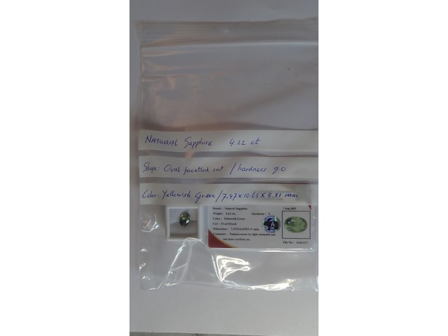 Edelsteen | natural sapphire 4.22ct - afbeelding 5 van  5