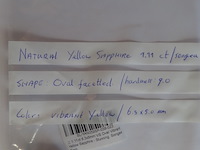 Edelsteen | natural yellow songea sapphire 1.11ct - afbeelding 5 van  5
