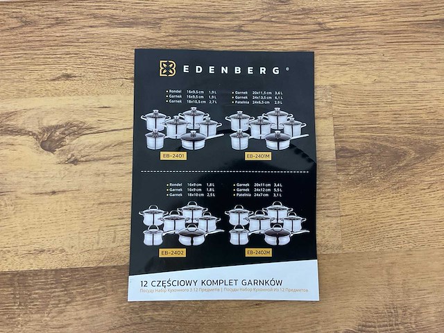 Edenberg eb-2420m pannen set - afbeelding 9 van  11