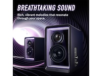 Edifier qr65 active design monitor luidspreker 70watt met rgb lichteffecten zwart - afbeelding 2 van  5