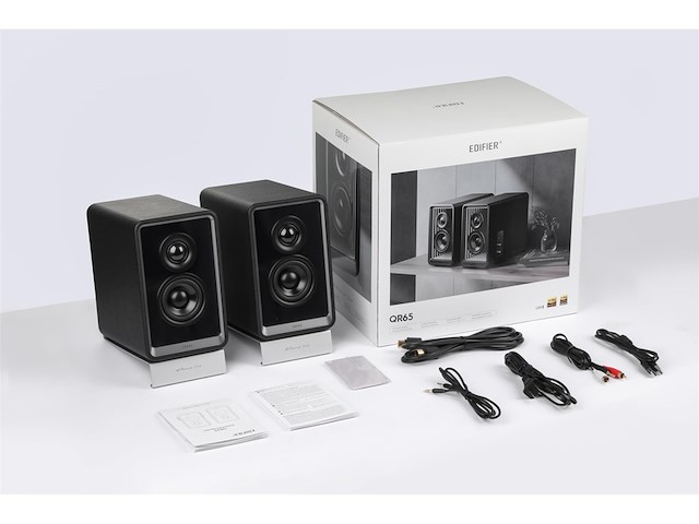 Edifier qr65 active design monitor luidspreker 70watt met rgb lichteffecten zwart - afbeelding 3 van  5