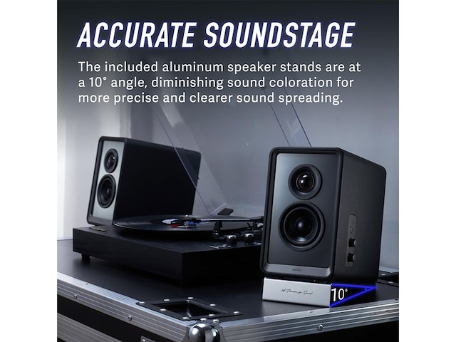 Edifier qr65 active design monitor luidspreker 70watt met rgb lichteffecten zwart - afbeelding 4 van  5