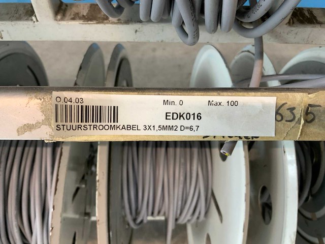 Edk diverse kabel op verrijdbaar haspelrek - afbeelding 3 van  6