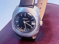 Edox delfin mechanisch herenhorloge - ufo model - afbeelding 2 van  9