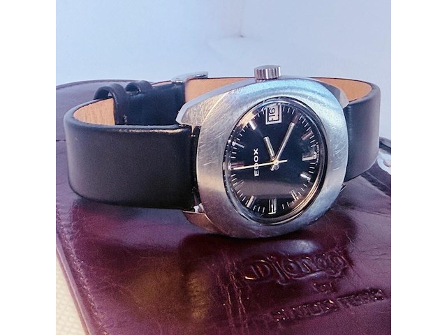 Edox delfin mechanisch herenhorloge - ufo model - afbeelding 6 van  9