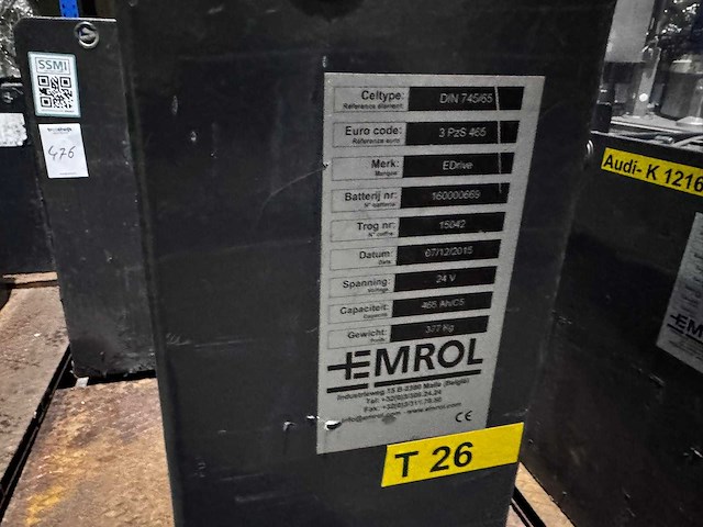 Edrive - 3pzs465 - 24v 465 ah - batterij - afbeelding 1 van  3
