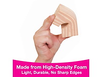 Edushape hout-imitatie foam blokken 75 mm 32 stuks - afbeelding 2 van  4