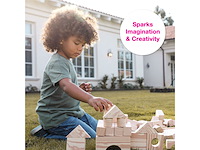 Edushape hout-imitatie foam blokken 75 mm 32 stuks - afbeelding 4 van  4